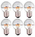 Bulbright G45,Confezione da 6 lampadine a LED a forma di specchio, attacco E27, sostituisce lampadine Edison da 40 W, 4 ...