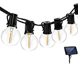 Bulbright LED Solar String Lights Outdoor 26Ft Waterproof Hanging Lights with 25 Shatterproof Bulbs & 4 Light Modes, Outside Backyard ...