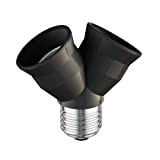 CABLEPELADO Attacco lampadina divisore E27 | Attacco per lampade doppio | Splitter lampadine LED | Carico massimo per attacco: 15 ...