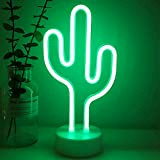 Cactus Verde Insegne luminose al Neon a LED Luce Notturna Art Base Decorativa per Supporto Lampada da Tavolo per Casa ...