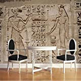 Carta da parati fotografica personalizzata 3D Antico Egitto Faraone Scultura su pietra Soggiorno Camera da letto Muro di casa 3D ...
