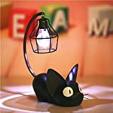 Cat Animal Night Light - 1 PC di Resin Craft Desktop Lamp, Cute Black Cat Night Light, Decorazione del Tavolo ...
