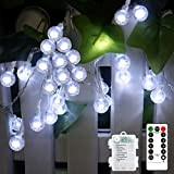 Catena Luminosa Batteria, 10m 100 LEDS Luci Esterno Natale Batteria , Luci LED a Batteria, 8 Modalità Impermeabile Luci Stringa ...