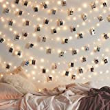 Catena luminosa con clip per foto, 10 m, 100 LED, con 60 clip, decorazione da parete per casa, soggiorno, camera ...