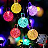 Catena Luminosa Esterno Solare, BrizLabs 13.8M 60 LED Luce Stringa Cristallo Globo Impermeabile 8 Modalità Luci Solari Interno per Natale ...