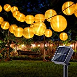 Catena Luminosa Lanterne Esterno, BrizLabs 6m 30 LED Lanterne Solari Giardino Luci Esterno Impermeabile 8 Modalità Decorative Stringa di Luci ...