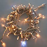 Catena luminosa LED da esterno Natale luci natalizie con Maxiled Reflex da 8 mm cavo gomma bianco 10 MT prolungabili ...