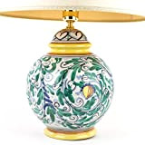 CEAR ceramiche - Lume lampada in ceramica di Caltagirone decorato a mano, lampada da tavolo artistica