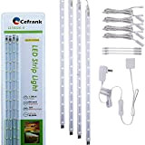 Cefrank Kit barra luminosa a LED 4 pezzi per display sotto il mobile illuminazione vetrina scaffale (bianco freddo - 6000K)