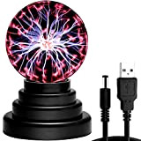 CestMall Plasma Ball Light, Touch Plasma Sensitive Lamp, USB/Battery Power Magic Crystal Light Electrostatic Ball Ion Lamp Magic Plasma Ball ...