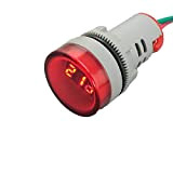 ChaRLes 22Mm Ac 60V-450V Led Voltmetro Digitale Indicatore Della Tensione Della Lampada Monitor - Rosso