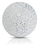 CHICCIE Lampada a sfera a LED in plastica, colore bianco, con timer, 8 cm