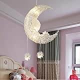 Children's Room Lamp Individual Chandelier Star Moon Lighting Aluminum Wire Lamp Body 34.5cm34.5cm19cm with Color Box LED/Warm White Light Long ...