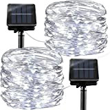 Chipark Solar String Lights, 2 pacchi di luci a stringa di fata ad energia solare 50 LED 16ft 8 modalità ...
