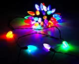 Christmas Concepts® 40 luci a pigna multicolore con effetto scintillante - Luci di Natale