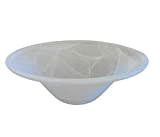 Ciotola 30 cm bianco paralume in vetro di ricambio per lampada a sospensione o soffitto
