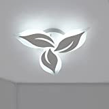 CKCLR Lampadario Moderno a LED 40W Lampade da soffitto a LED a forma di foglie con 3 luci, Lampadario camera ...