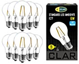 CLAR - Lampadine LED Filamento E27 6W Vintage, E27 LED Naturale, Lampadina Filamento LED E27, Lampadina LED E27 Luce Naturale, ...