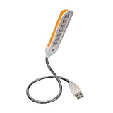 Clenersa - Lampada LED USB con braccio flessibile e 7 lampadine LED, non necessita di batterie o installazione, per laptop ...
