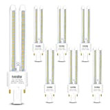 Confezione da 6 lampadine LED PLC tubo 2U,12 W equivalente a 96 W, Maiz G24, 1080 lm, bianco caldo 3000 ...