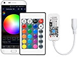 Controller RGB Wi-Fi con telecomando a infrarossi (IR) a 24 tasti per strisce LED multicolori, compatibile con Android e iOS, funziona ...