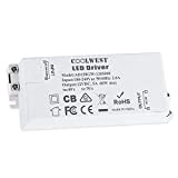 COOLWEST 60W Trasformatore LED Driver Alimentatori 12V DC 5A Tensione costante, usato per G4, GU10, MR11, MR16, Lampadine a LED, ...