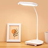 Cordless Rechargeable Desk Table Reading Lamp 2 Batteries Powered 3200MAH 3 LED Colors 6 Brightness Touch Dimmable, Eye Caring Kids ...
