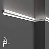 Cornici velette per led a soffitto e parete (4 o 10 metri lineari - KH902), per illuminazione indiretta con le ...