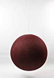 Cotton Ball Lights - Lampadario a sospensione in cotone, 36 cm, colore: Rosso scuro