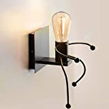 Cozihoma Creativo applique da parete E27 Iron interno lampada vintage apliques luce da parete interno moderno per Corridoio,Camera da Letto, ...
