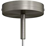 creative cables Kit rosone cilindrico in Metallo con serracavo da 7 cm - Titanio Satinato