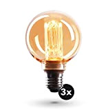 Crown LED 3x Edison Lampadina Led E27 - Dimmerabile - Lampada Led Tubolare - 4W, Bianco Caldo, 230V, EL21 – ...
