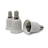 CROWN LED - Adattatori per portalampada, attacco E14 su attacco E27, per lampade alogene a risparmio energetico, 3 pezzi, colore: ...