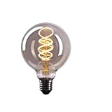 CROWN LED lampadina Edison Smoky con attacco E27, Vetro fumé, Dimmerabile, 4W, 2200 K, luce bianca calda, 230V , SY19, ...