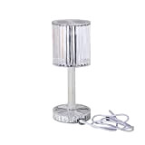 Crystal Table Lamp Cup Shape Acrylic Light Touch Switch Lasting Battery Life 3 Color Changing Desk Lamps for Bedroom Living ...