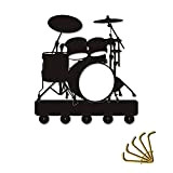 Cylficl. Drum Kit Multi-colore Illuminazione Cappotto Da Parete Vestiti LED Appendiabiti Chiavi Supporto Strumento Musica Decorazione Domestica Ganci Regalo Drummer ...