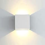CYUaoao 7W LED Lampada da Parete Interno Applique da Parete Moderne Bianco Caldo 3000K Interni Lampada a Muro per Bagno ...