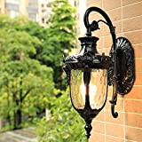 da esterno rustico Country Vintage Impermeabile Lanterna a muro Casa Balcone Villa Giardino Applique da parete Lampada da parete esterna ...