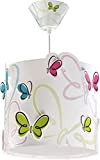 Dalber - Lampadario, soggetto: farfalle variopinte, glühlampe, plastica, bianco
