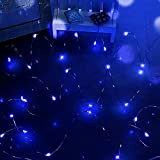 Dalugo luci stringa alimentate a batteria, 50 LED 5M/16FT micro filo d'argento LED luce lucciola decorazione fai da te per ...