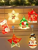 Danolt 6 Pezzi Natalizia LED Stringa di Luci Finestra Decorazione Addobbi per l'albero di Natale per Interno All'aperto Giardino Partito ...