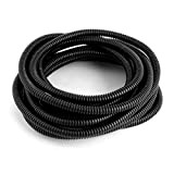 DealMux guaina corrugata cavo del tubo a soffietto tubo Wire Protector 5.1M 16.7ft Lunghezza 10 millimetri Fuori Dia nero