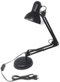Deals-lampada da tavolo con base intercambiabile o morsetto, braccio in metallo leggero, snodabile e regolabile,lampadine LED E27 [Classe energetica A+]
