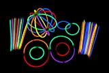 Decotrend-Line-100 Bracciali Braccialetti Luminosi Starlight Glow Disco, Colore Assortiti, 100101