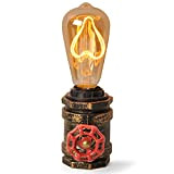 Deluce Lampada da tavolo da scrivania industriale vintage Steampunk rame retrò decorazione per e27 LED Edison faretto, 101