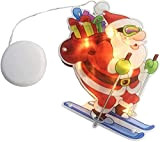 DHYDQX Luci natalizie,ciondoli natalizi, lampadario a LED natalizio a sospensione con ventose, Vetrina decorazioni natalizie per interni ed esterni, Babbo ...