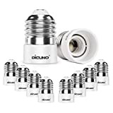 DiCUNO 10-Pack E27 a E14 Socket Converter Socket Adapter Adattatore di base per lampada di alta qualità per lampadine a ...