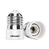 DiCUNO 2-Pack E27 a E14 Socket Converter Socket Adapter Adattatore di base per lampada di alta qualità per lampadine a ...