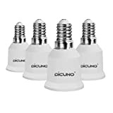 DiCUNO 4-Pack E14 a E27 Socket Converter Socket Adapter Adattatore di base per lampada di alta qualità per lampadine a ...