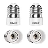 DiCUNO 4-Pack E27 a E14 Socket Converter Socket Adapter Adattatore di base per lampada di alta qualità per lampadine a ...